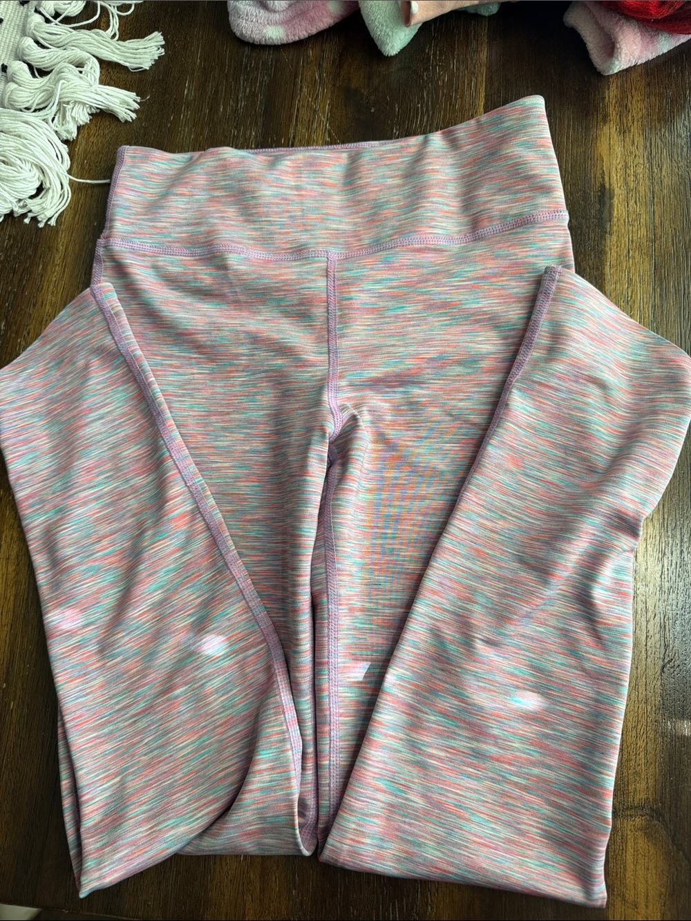 Nike Girls' Pink Multi Space-Dye Leggings